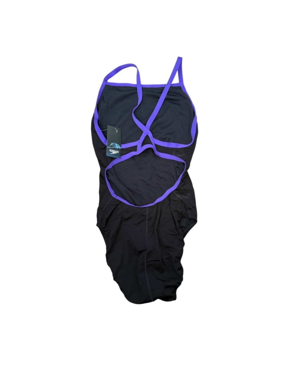 Speedo Endurance+ One Piece Swimsuit Team Black Purple Women’s Size 12/38 NWT MS - Picture 3 of 6